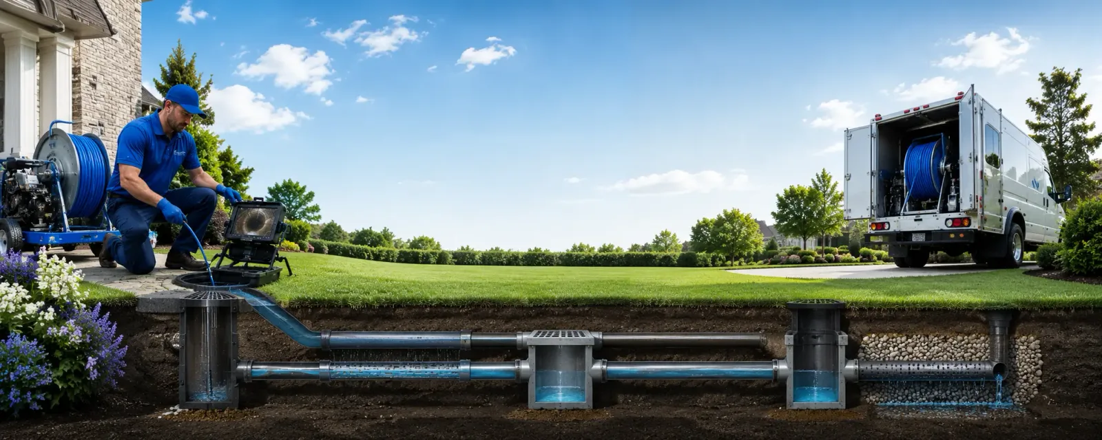 Outdoor drain cleaning information for South Range, WI